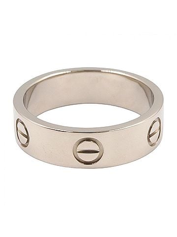 Cartier Cartier Love Ring, 18K White Gold (18KWG), Women's, Silver Tone, B4084700 (view 2)