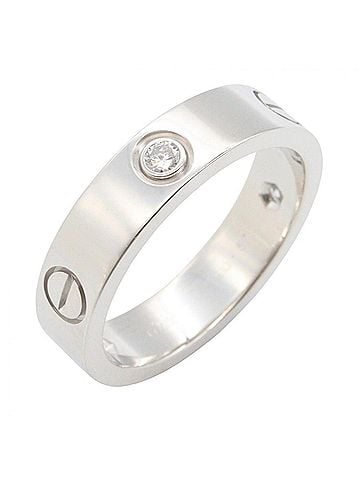 Cartier Cartier Love Ring 3PD - 18K White Gold (18KWG) Diamond Men's &amp; Women's Silver Tone Clear B4032500 (view 1)