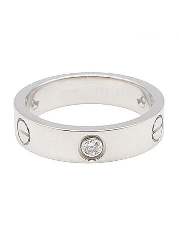 Cartier Cartier Love Ring 3PD - 18K White Gold (18KWG) Diamond Men's &amp; Women's Silver Tone Clear B4032500 (view 2)