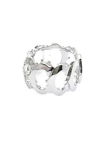 Cartier Cartier C Doing Diamond White Gold (18K) Fashion Diamond Band Ring Silver (view 2)