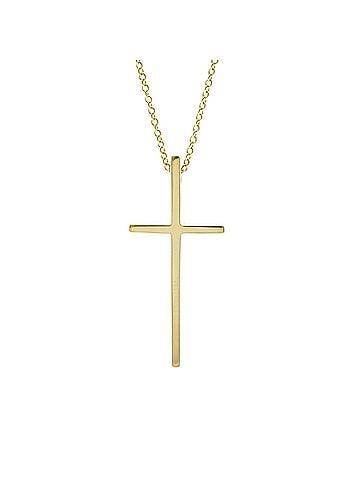 Tiffany & Co. Tiffany Cross Necklace Yellow Gold (18K) No Stone Men,Women Fashion Pendant Necklace (Gold) (view 1)