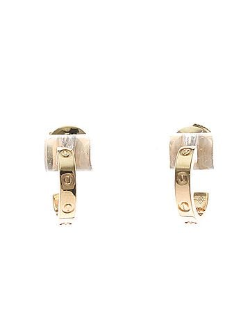 Cartier Cartier Baby Love Earrings No Stone White Gold (18K) Half Hoop Earrings Pink Gold (view 1)