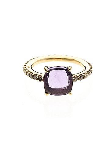 Pomellato Pomellato Nudo Ring Amethyst Full Diamond Pink Gold (18K) Fashion Diamond,Amethyst Band Ring Pink Gold (view 1)