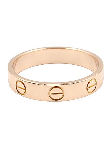 Cartier Cartier Mini Love Ring, 18K Pink Gold (PG), Women's Tone, B4085200 (view 2)