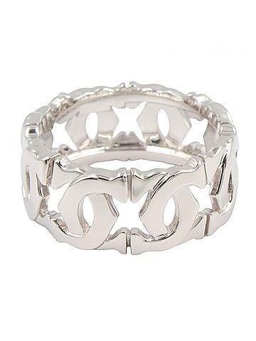 Cartier Cartier Entrelacés Ring, 18K White Gold (18KWG), Women's Silver Tone (view 2)