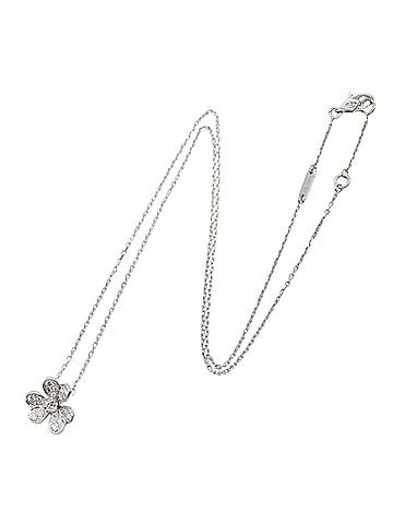 Van Cleef & Arpels Van Cleef &amp; Arpels Frivole Diamond Necklace Mini Jewelry 18KWG (White Gold) Women's Silver Tone Clear VCARP3W300 (view 2)