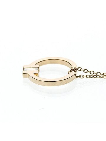 Tiffany & Co. Tiffany Tiffany T Square Necklace With Diamonds Pink Gold (18K) Diamond Women,Men Fashion Pendant Necklace (Pink Gold) (view 2)
