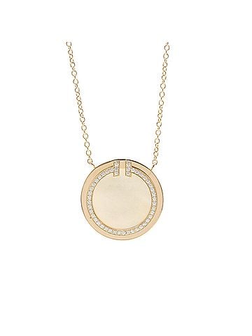 Tiffany & Co. Tiffany TTWO Circle Necklace With Diamonds Pink Gold (18K) Diamond Men,Women Fashion Pendant Necklace (Pink Gold) (view 1)