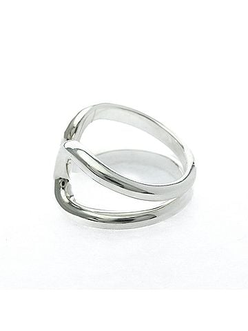 Hermès Hermes Lima Ring Silver 925 Fashion No Stone Band Ring Silver (view 2)