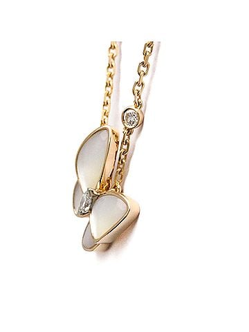 Van Cleef & Arpels Van Cleef &amp; Arpels De Papillon Diamond Necklace Pink Gold (18K) Diamond,Mother Of Pearl Men,Women Fashion Pendant Necklace (Pink Gold) (view 2)