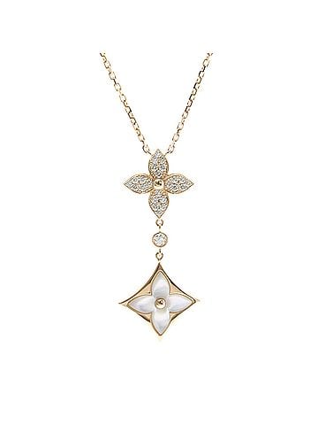 Louis Vuitton Louis Vuitton Star Blossom Pendant Q94676 Pink Gold (18K) Diamond,Mother Of Pearl Women,Men Fashion Necklace (Pink Gold) (view 1)