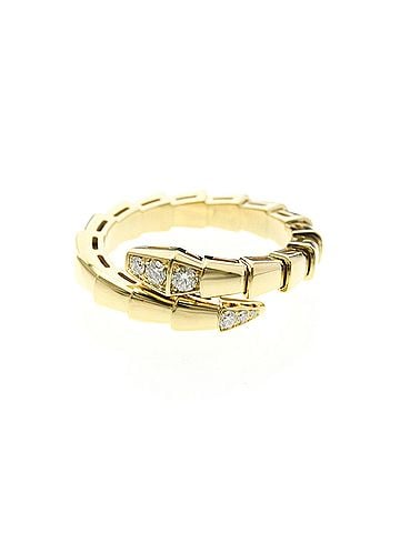 Bvlgari Bvlgari Serpenti Viper Diamond Ring Yellow Gold (18K) Fashion Diamond Band Ring Gold (view 1)