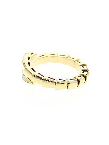 Bvlgari Bvlgari Serpenti Viper Diamond Ring Yellow Gold (18K) Fashion Diamond Band Ring Gold (view 2)