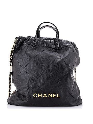 Chanel 22 Chain Backpack Quilted Calfskin Large (view 1)