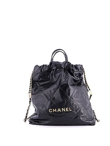 Chanel 22 Chain Backpack Quilted Calfskin Large (view 1)