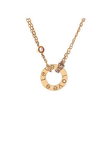 Cartier 2 Diamonds Love Pendant Necklace 18K Rose Gold and Diamonds (view 1)
