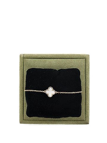 Van Cleef & Arpels Sweet Alhambra Bracelet 18K Yellow Gold and Mother of Pearl (view 2)