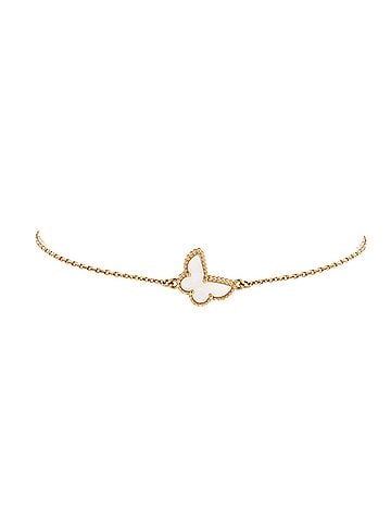 Van Cleef & Arpels Sweet Alhambra Butterfly Bracelet 18K Yellow Gold and Mother of Pearl (view 1)