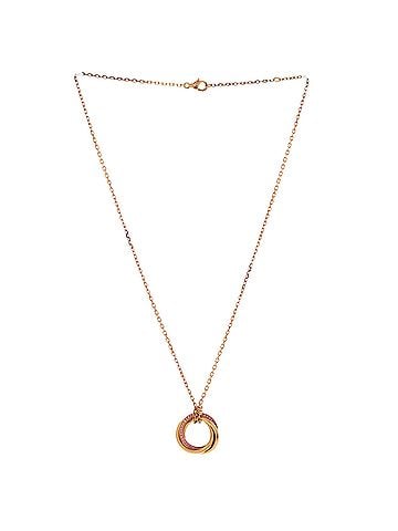 Cartier Trinity Pendant Necklace 18K Rose Gold with Pave Pink Sapphires (view 2)
