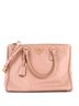 Prada 100% Leather Tan Double Zip Lux Tote Saffiano Leather Medium One size - photo 1