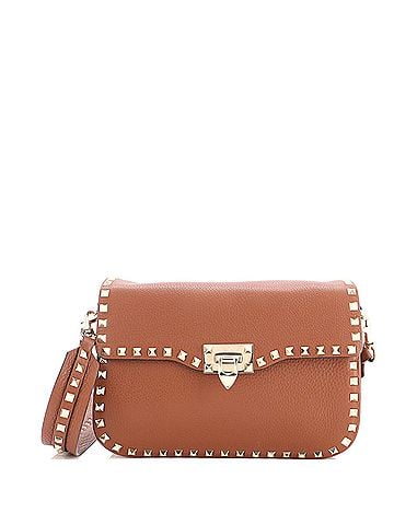 Valentino Garavani Rockstud Flip Lock Flap Bag Leather Large (view 1)