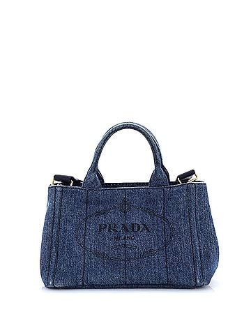 Prada Canapa Convertible Tote Denim Mini (view 1)