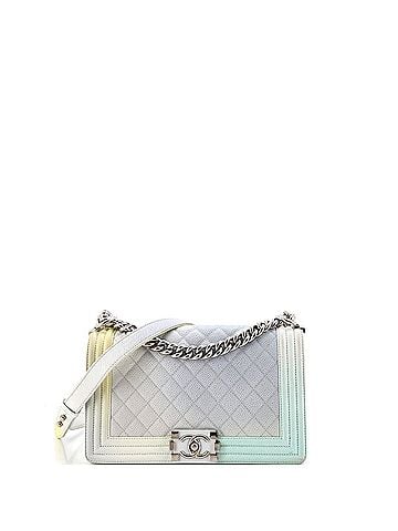 Chanel Rainbow Boy Flap Bag Quilted Painted Caviar Old Medium (view 1)