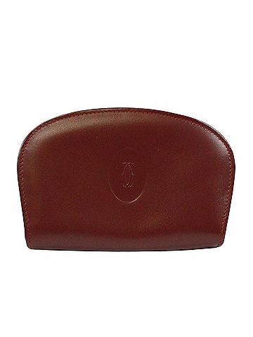 Cartier CARTIER Cartier Pouch Must Line Double C Logo Wallet/Coin Case Leather Bordeaux Women's (view 1)