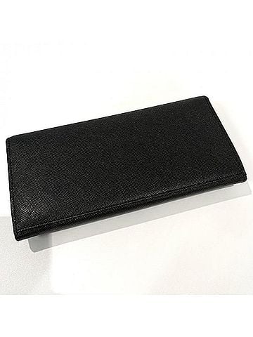 Burberry Burberry Nova Check Leather Long Wallet, Black, Clasp Closure, BURBERRY (view 2)
