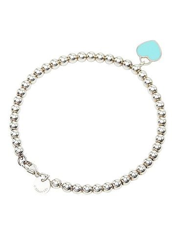 Tiffany & Co. Tiffany &amp; Co. Return to Heart Tag Bead Bracelet, Blue Silver (SV925), Women's. (view 2)
