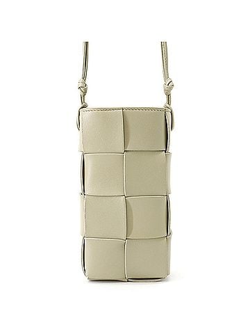 Bottega Veneta Bottega Veneta Shoulder Bag Intrecciato Cassette Phone Pouch 729298 BOTTEGA VENETA Green Handbag Smartphone (view 1)
