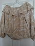Michael Kors Print Tan White Blouse Size S - photo 4
