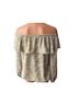 Michael Kors Print Tan White Blouse Size S - photo 2