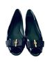 Tory Burch 100% Patent Leather 100% Leather Black Gold Flats Size 10 1/2 - photo 1