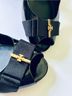 Tory Burch 100% Patent Leather 100% Leather Black Gold Flats Size 10 1/2 - photo 11