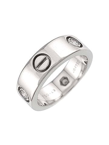 Cartier Cartier Love Classic #49 Ring, Half Diamond 3P, 18K WG White Gold 750, Ring (view 1)