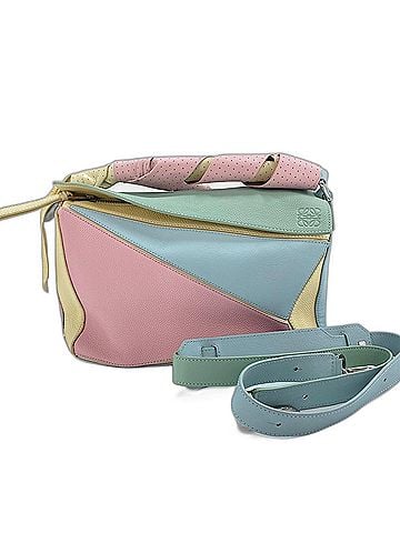 Loewe Loewe Puzzle Bag Medium 2-Way Leather Handbag, Multicolor (view 1)