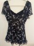 Astr 100% Polyester 97% Polyester 3% Elastane Floral Black Cocktail Dress Size M - photo 4