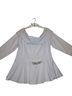 Ashley Stewart 95% Polyester 5% Spandex 100% Polyester White Silver Long Sleeve T-Shirt Size 22 - photo 1