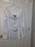 Ashley Stewart 95% Polyester 5% Spandex 100% Polyester White Silver Long Sleeve T-Shirt Size 22 - photo 5