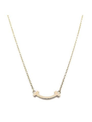 Tiffany & Co. TIFFANY&amp;Co. T Smile Necklace Mini 18KPG Women's 295786 (view 1)