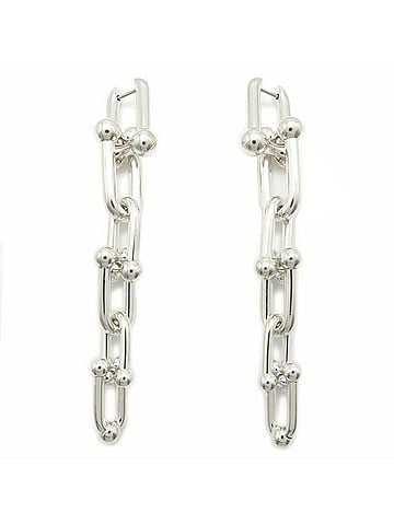 Tiffany & Co. TIFFANY&amp;Co. Hardware Graduated Link Earrings, SV925, Women's, 295773 (view 1)