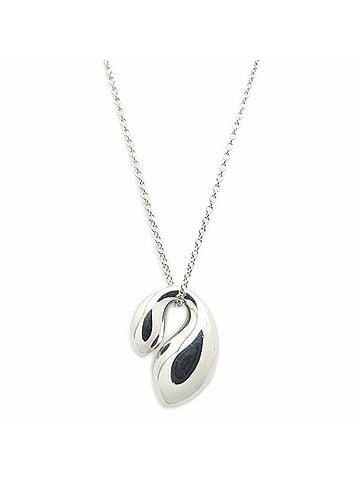 Tiffany & Co. TIFFANY&amp;Co. Double Teardrop Necklace, Elsa Peretti, SV925, Women's, 295770 (view 1)