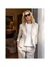 Frank & Eileen 50% Cotton 48% Flax 2% Elastane 100% Cotton Tan White Blazer Size S - photo 3