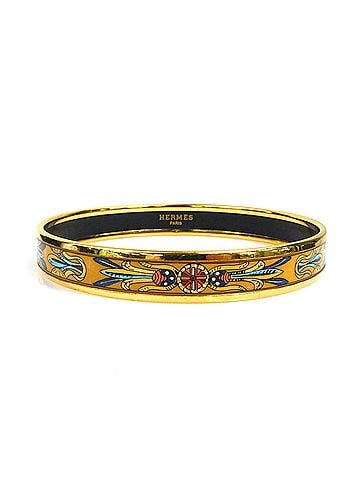 Hermès Hermes HERMES Bangle Bracelet Email Metal Enamel Gold Multicolor Women's e62094k (view 1)