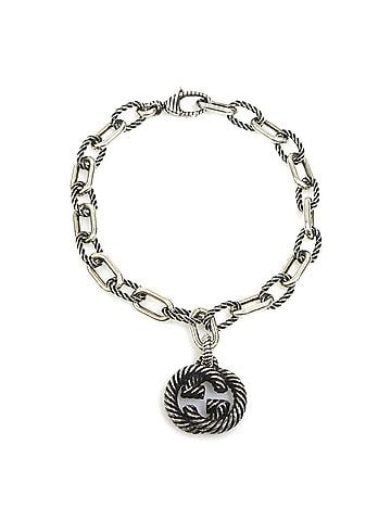 Gucci Gucci bracelet, Interlocking G design, 925 sterling silver, men's and women's, e62080j (view 1)