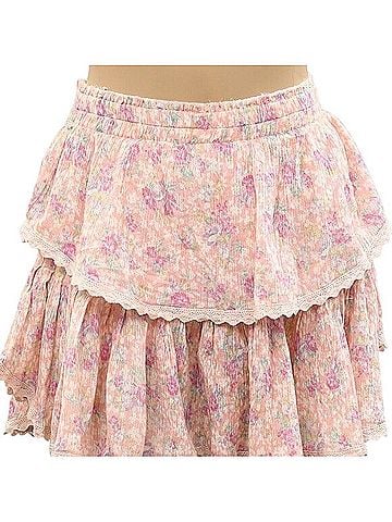LoveShackFancy Loveshackfancy Floral Printed Mini Skirt Casual Skirt (view 2)