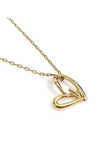 Louis Vuitton Louis Vuitton LOUIS VUITTON Necklace Collier Heart Falling in Love Metal Gold Women's M00465 e62079i (view 2)