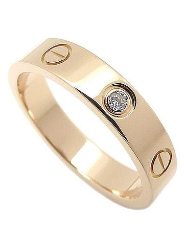 Cartier CARTIER Mini Love Ring, 1P Diamond, 18K Pink Gold, Women's, B4050700 295776 (view 2)