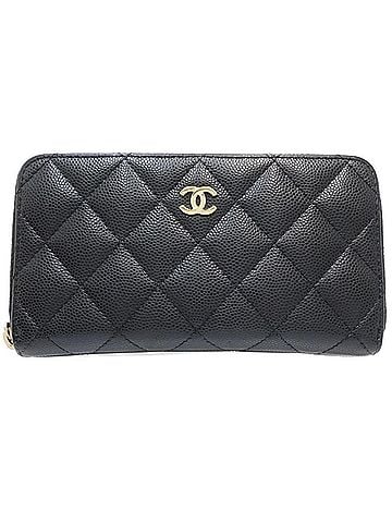 Chanel CHANEL Wallet/Coin Case Classic Zip Coin Purse Caviar Leather Black Women's 182082 (view 2)